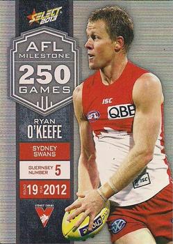 2013 Select AFL Champions - Milestone Game Foils #MG74 Ryan O’Keefe Front